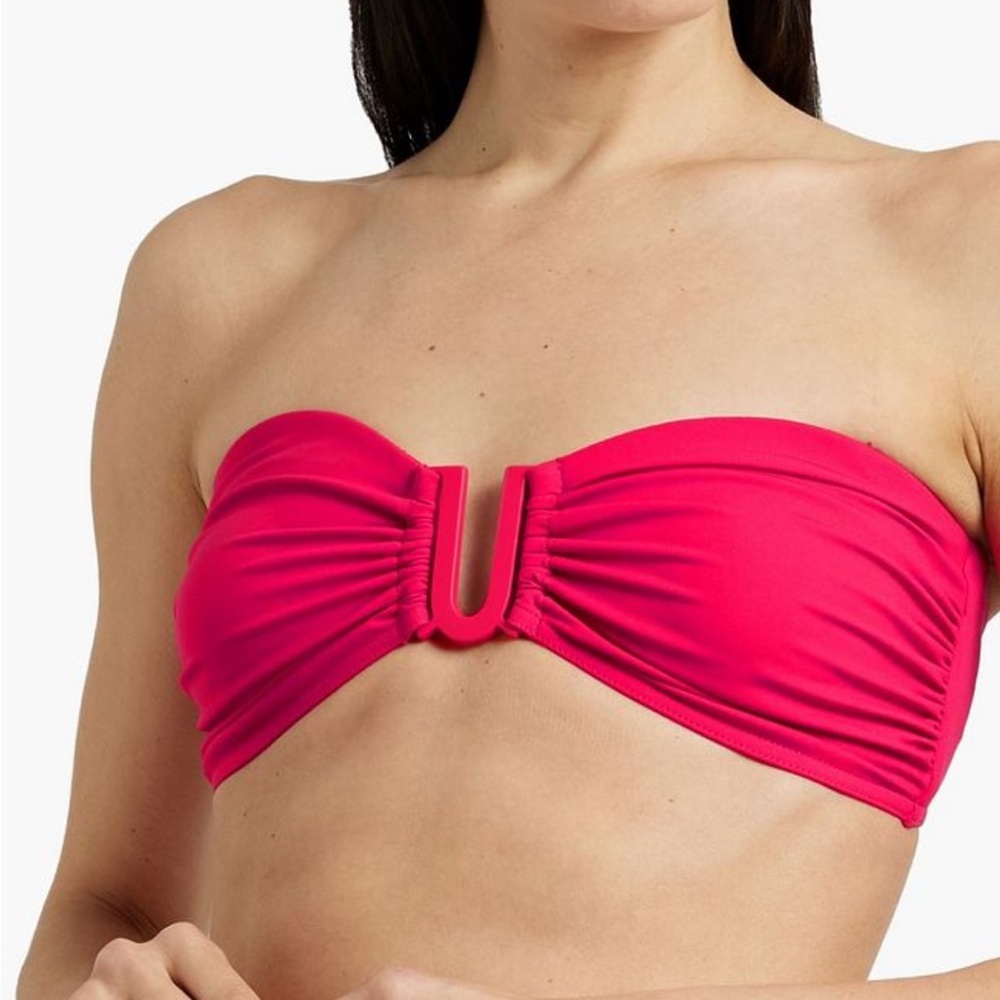 Pink Bandeau Zimmerman Fuchsia Bikini Top - Separates Sculpt, removable strap